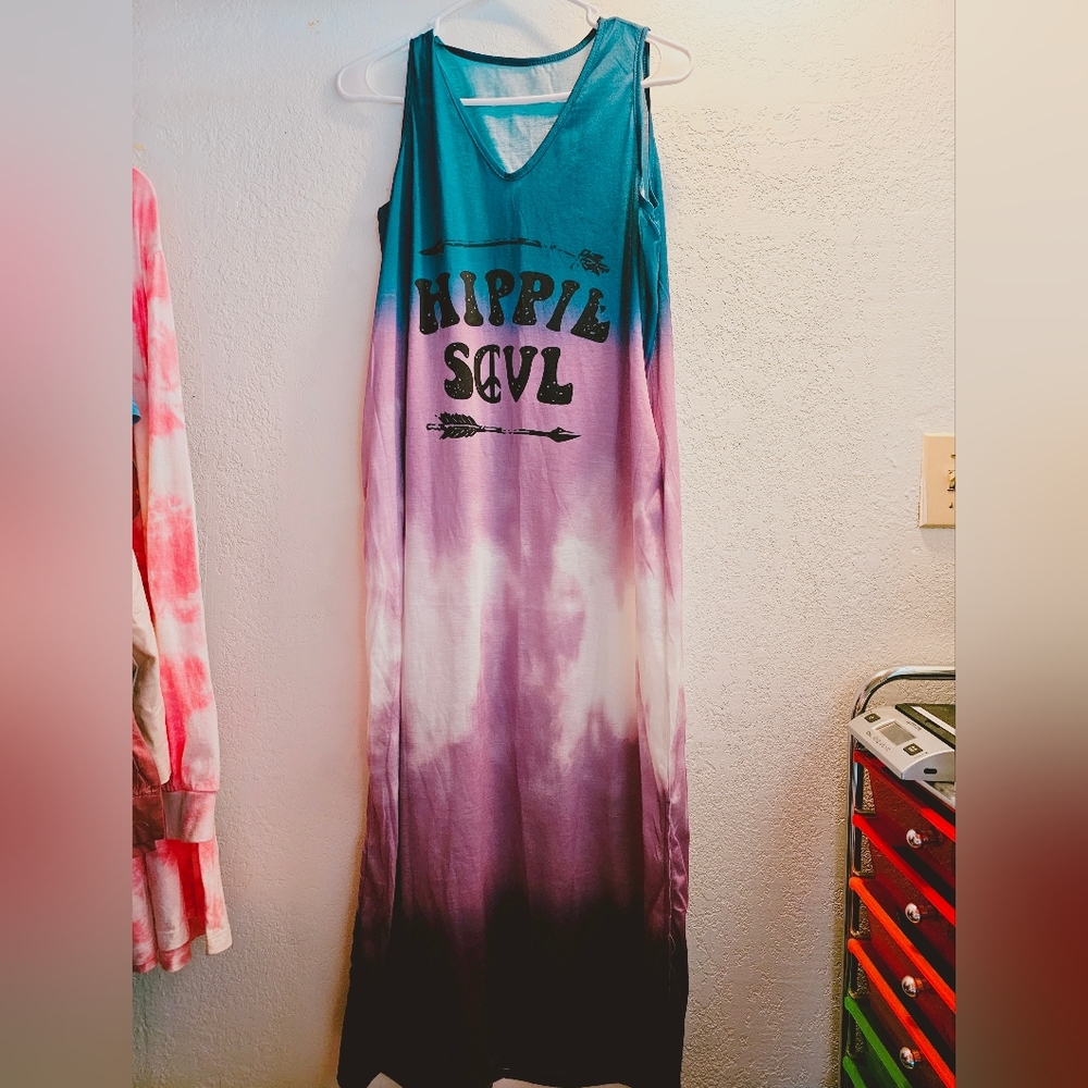 Tie dye Hippie Soul women long dress